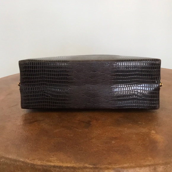 Vintage Bags Vintage Dark Brown Hard Sided Purse Poshmark